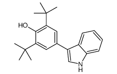 2,6-ditert-butyl-4-(1H-indol-3-yl)phenol Structure