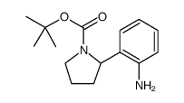 1-Pyrrolidinecarboxylic acid, 2-(2-aminophenyl)-, 1,1-dimethylethyl ester Structure