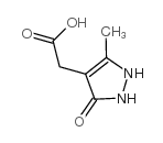 (5-甲基-3-氧代-2,3-二氢-1H-吡唑-4-基)乙酸结构式