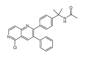 N-{1-[4-(5-chloro-3-phenyl-1,6-naphthyridin-2-yl)phenyl]-1-methylethyl}acetamide结构式