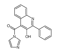 (3-羟基-2-苯基-4-喹啉)-1H-咪唑-1-基甲酮结构式