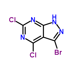 3-Bromo-4,6-dichloro-1H-pyrazolo[3,4-d]pyrimidine structure