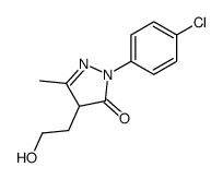 1-(4-氯苯基)-4-(2-羟基乙基)-3-甲基-4,5-二氢-1H-吡唑-5-酮结构式