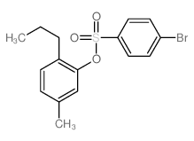 Benzenesulfonic acid,4-bromo-, 5-methyl-2-propylphenyl ester Structure