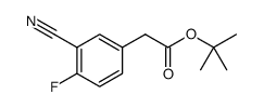 Benzeneacetic acid, 3-cyano-4-fluoro-, 1,1-dimethylethyl ester结构式