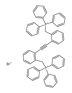 2,2'-Bis-[triphenylphosphoniomethyl]-diphenylenacetylen-dibromid结构式