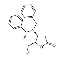 (4S,5S,αR)-4-[N-benzyl-N-(α-methylbenzyl)amino]-5-(hydroxymethyl)dihydrofuran-2-one Structure