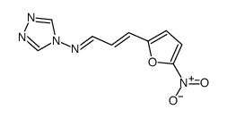 (E,E)-3-(5-nitrofuran-2-yl)-N-(1,2,4-triazol-4-yl)prop-2-en-1-imine结构式