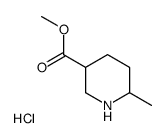 3-Piperidinecarboxylic acid, 6-Methyl-, Methyl ester, hydrochloride structure