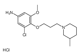 3-chloro-5-methoxy-4-[3-(3-methylpiperidin-1-yl)propoxy]aniline,hydrochloride Structure