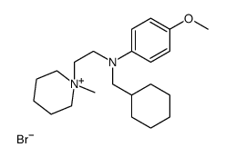 N-(cyclohexylmethyl)-4-methoxy-N-[2-(1-methylpiperidin-1-ium-1-yl)ethyl]aniline,bromide结构式