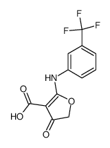 4-Oxo-2-(3-trifluoromethyl-phenylamino)-4,5-dihydro-furan-3-carboxylic acid结构式