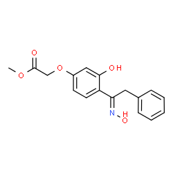 Methyl {3-hydroxy-4-[(1E)-N-hydroxy-2-phenylethanimidoyl]phenoxy}acetate结构式