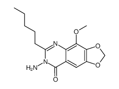 1,3-Dioxolo[4,5-g]quinazolin-8(7H)-one,7-amino-4-methoxy-6-pentyl- Structure