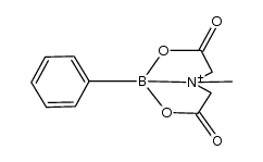 Phenyl[N-methyliminodiacetato-O,O',N]borane structure