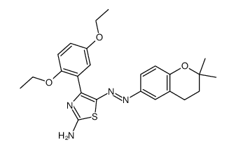 4-(2,5-Diethoxy-phenyl)-5-(2,2-dimethyl-chroman-6-ylazo)-thiazol-2-ylamine Structure