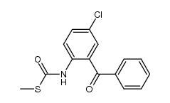 N-(2-Benzoyl-4-chlorphenyl)monothiocarbamidsaeure-S-methylester结构式