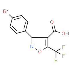 3-(4-Bromophenyl)-5-(trifluoromethyl)-1,2-oxazole-4-carboxylic acid structure