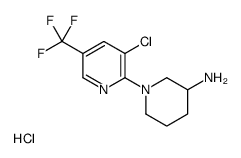 1-[3-氯-5-(三氟甲基)-2-吡啶基]-3-哌啶胺盐酸盐结构式