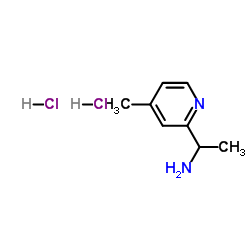 1-(4-Methyl-2-pyridinyl)ethanamine dihydrochloride结构式