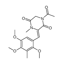 (Z)-1-acetyl-4-methyl-3-(2,4,5-trimethoxy-3-methylphenylmethylene)-2,5-piperazinedione结构式