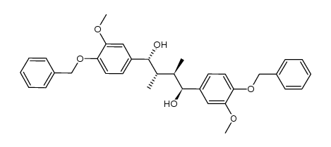 meso-1,4-bis(4-benzyloxy-3-methoxyphenyl)-2,3-dimethyl-1,4-butanediol Structure