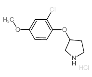 2-Chloro-4-methoxyphenyl 3-pyrrolidinyl ether hydrochloride结构式