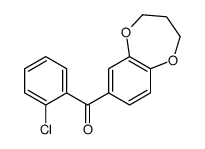 (2-chlorophenyl)-(3,4-dihydro-2H-1,5-benzodioxepin-7-yl)methanone结构式