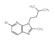 5-溴-3-异戊基-2-甲基-3H-咪唑并[4,5-b]吡啶结构式