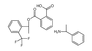 (1S)-1-phenylethanamine,2-[(1S)-1-[2-(trifluoromethyl)phenyl]ethoxy]carbonylbenzoic acid Structure