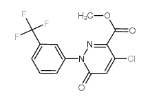 4-氯-6-氧代-1-[3-(三氟甲基)苯基]-1,6-二氢-3-吡嗪羧酸甲酯结构式
