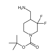 4-(氨基甲基)-3,3-二氟哌啶-1-甲酸叔丁酯结构式