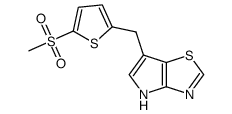 6-(5-methanesulfonylthiophen-2-ylmethyl)-4H-pyrrolo[2,3-d][1,3]thiazole结构式