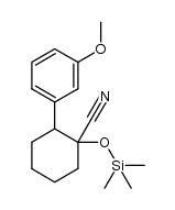 2-(3-methoxy-phenyl)-1-trimethylsilanyloxy-cyclohexanecarbonitrile结构式