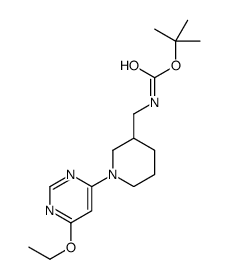 tert-butyl N-[[1-(6-ethoxypyrimidin-4-yl)piperidin-3-yl]methyl]carbamate Structure