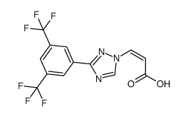 (Z)-3-(3-(3,5-bis(trifluoromethyl)phenyl)-1H-1,2,4-triazol-1-yl)acrylic acid Structure