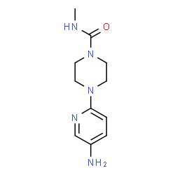 4-(5-azanylpyridin-2-yl)-N-methyl-piperazine-1-carboxamide Structure