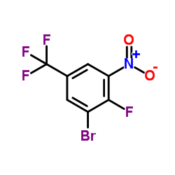 3-BROMO-4-FLUORO-5-NITROBENZOTRIFLUORIDE Structure