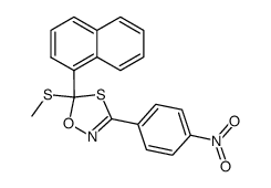 5-methylsulfanyl-5-naphthalen-1-yl-3-(4-nitro-phenyl)-[1,4,2]oxathiazole结构式