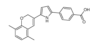 4-[5-(5,8-dimethyl-2H-chromen-3-yl)-1H-pyrrol-2-yl]benzoic acid结构式