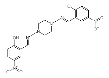 4-nitro-6-[[[4-[(3-nitro-6-oxo-1-cyclohexa-2,4-dienylidene)methylamino]piperazin-1-yl]amino]methylidene]cyclohexa-2,4-dien-1-one结构式