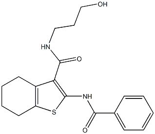 2-benzamido-N-(3-hydroxypropyl)-4,5,6,7-tetrahydro-1-benzothiophene-3-carboxamide Structure