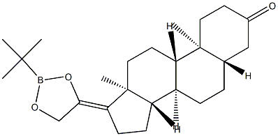 20,21-[(tert-Butylboranediyl)bis(oxy)]-5α-pregn-17(20)-en-3-one结构式