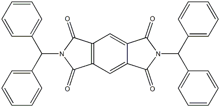 N,N'-Bis(diphenylmethyl)-1,2:4,5-benzenebis(dicarboximide)结构式