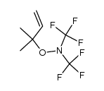 N-(3-methyl-1-buten-2-oxy)-bis(trifluoromethyl)-amine结构式