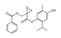 2-[(Benzoyloxy)methyl]-2-oxiranecarboxylic acid 4-hydroxy-2-isopropyl-5-methylphenyl ester结构式