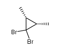 1,1-dibromo-cis-2,3-dimethylcyclopropane结构式