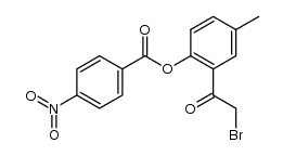 1-[2-(4-nitrobenzoyloxy)-5-methylphenyl]-2-bromoethanone结构式