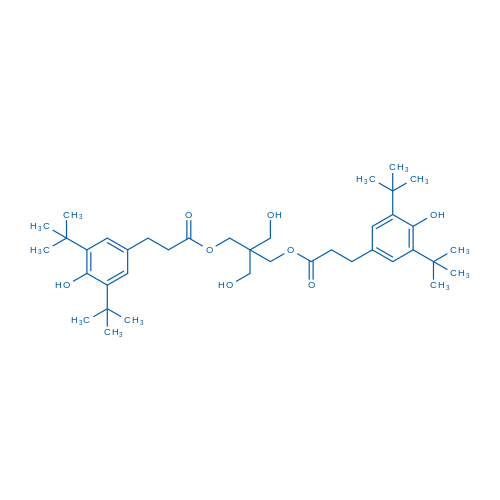 2,2-Bis(hydroxymethyl)propane-1,3-diyl bis(3-(3,5-di-tert-butyl-4-hydroxyphenyl)propanoate) structure