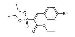 3-(4-Bromophenyl)propenoic acid, 2-(diethoxyphosphinyl)-, ethyl ester structure